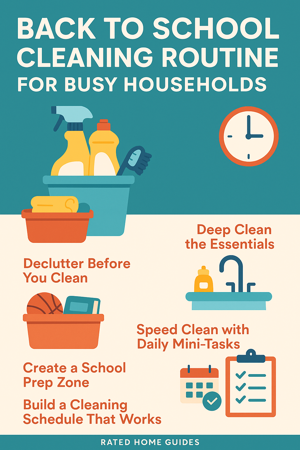 Back to School Cleaning Routine for Busy Households