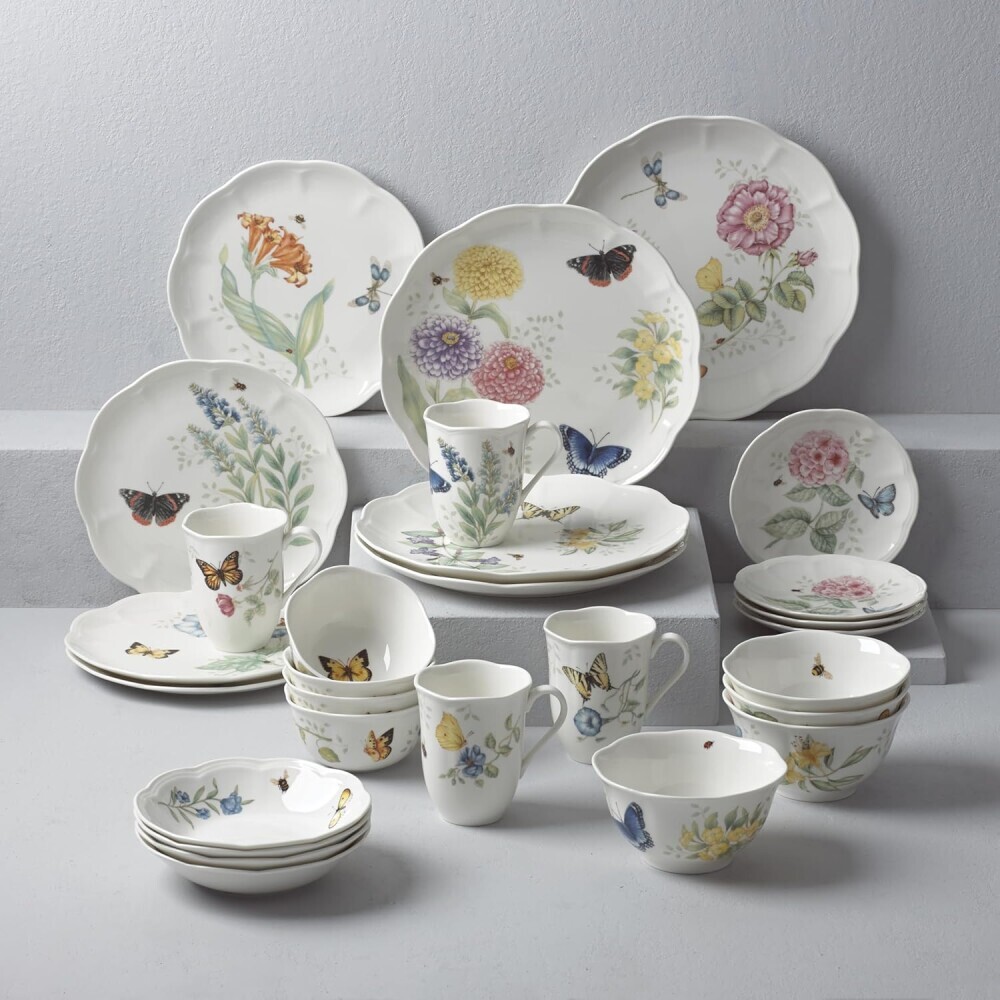Lenox 865075 Butterfly Meadow 28-Piece Dinnerware Set