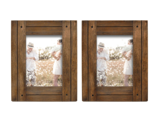 Distressed Wood Picture Frame Set