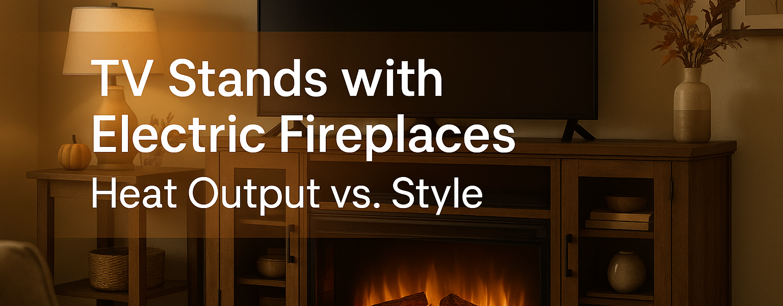 TV Stands with Electric Fireplaces Heat Output vs Style