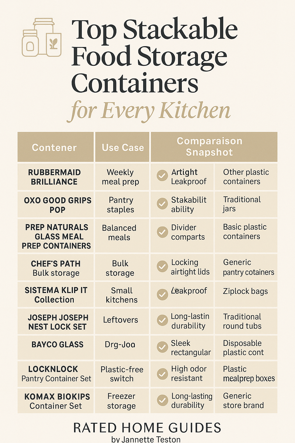 Top 10 Stackable Food Storage Containers for Every Kitchen