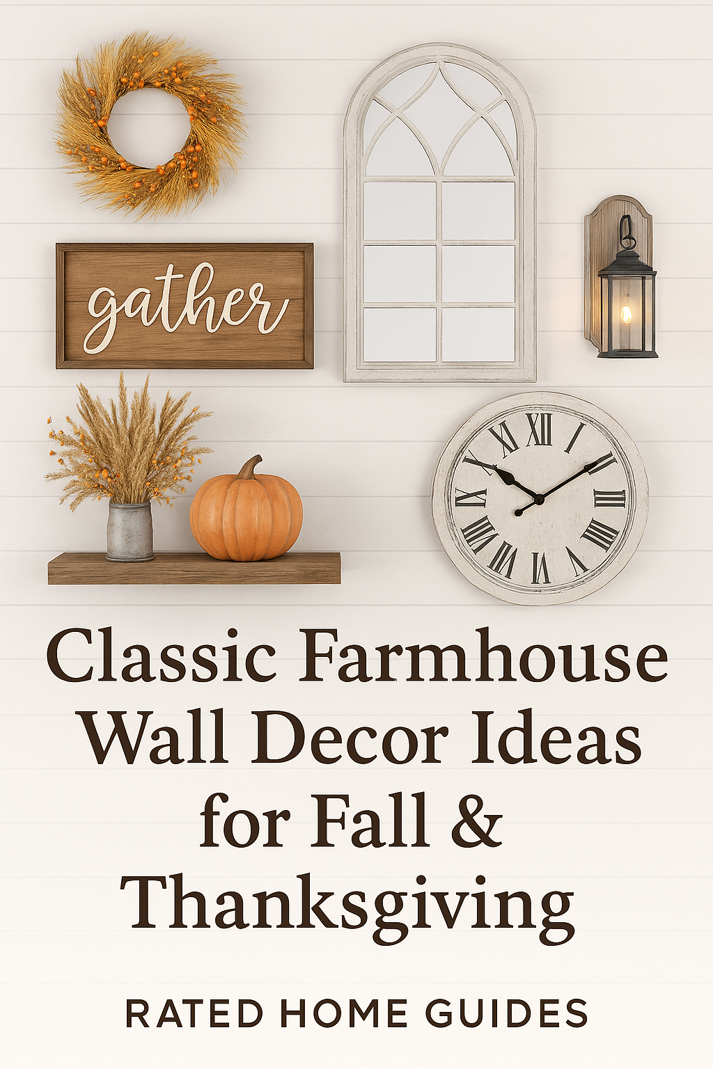 Classic Farmhouse Wall Decor Ideas for Fall Thanksgiving